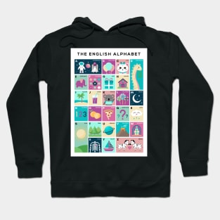 Children's Alphabet Picture Chart - English Alphabet Hoodie